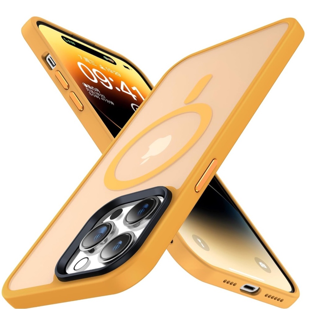 Meifigno Magic Mag Series iPhone 14 Pro Case Yellow New!